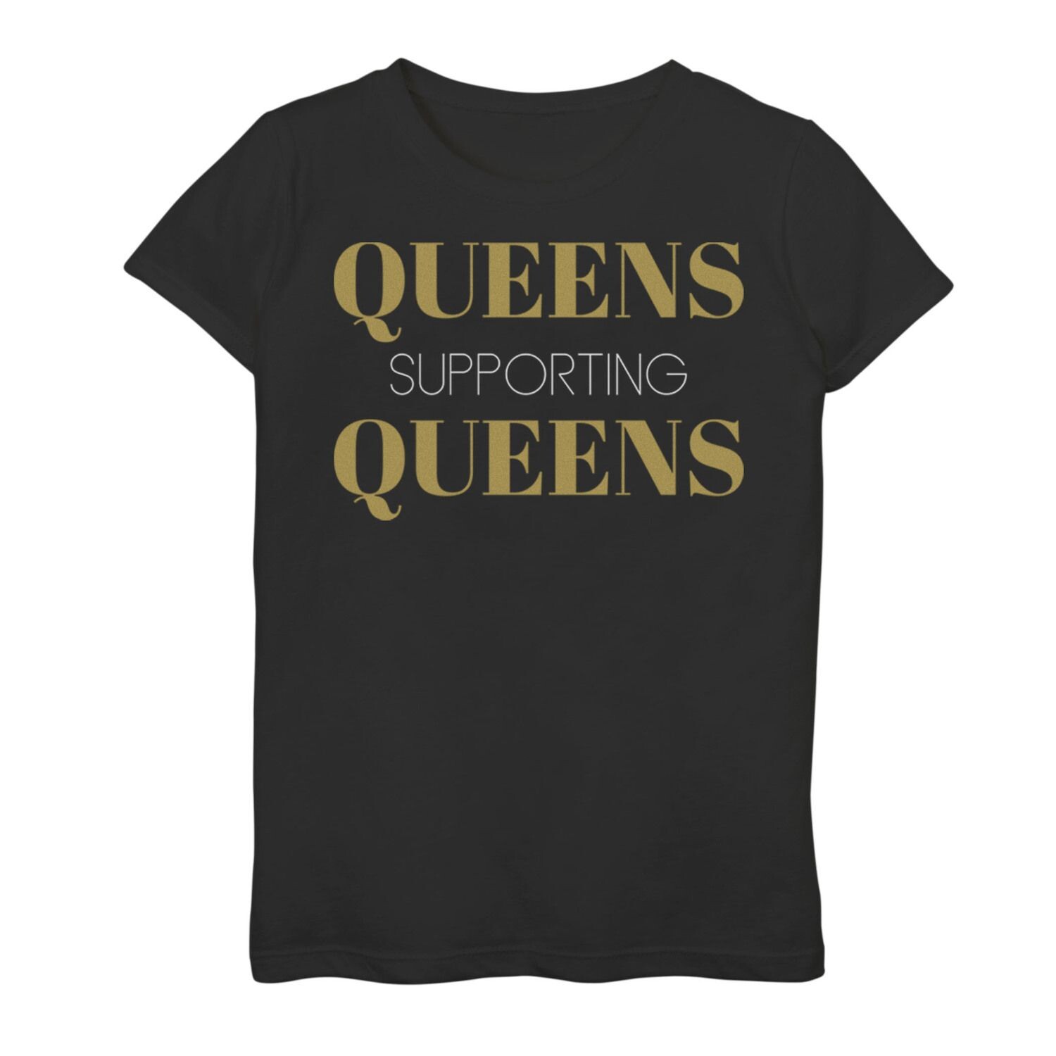 

Футболка с надписью Queens Supporting Queens для девочек 7–16 лет Licensed Character
