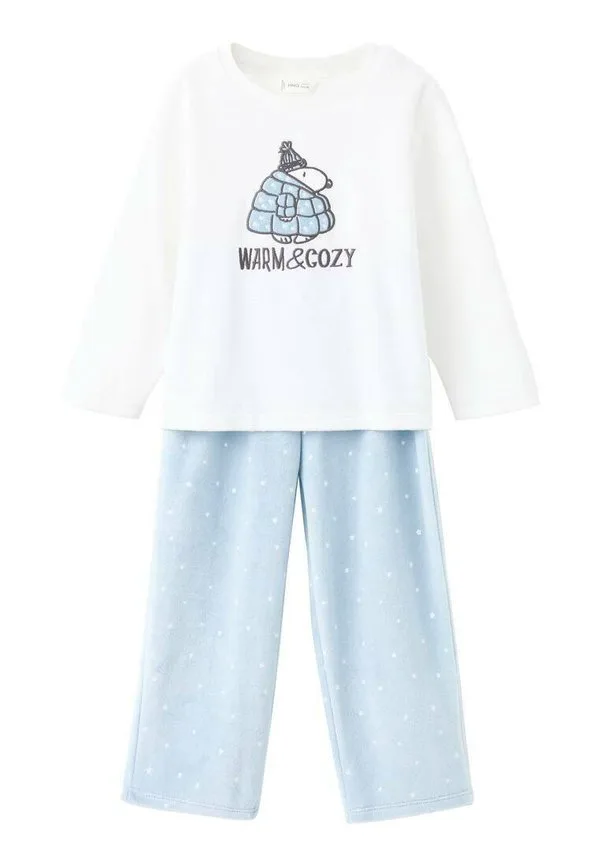 Длинная пижама с принтом tolder Mango Kids, Off White