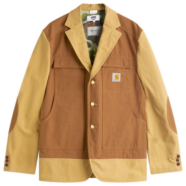 

X carhartt хлопковая парусиновая куртка-дутика Junya Watanabe Man, коричневый