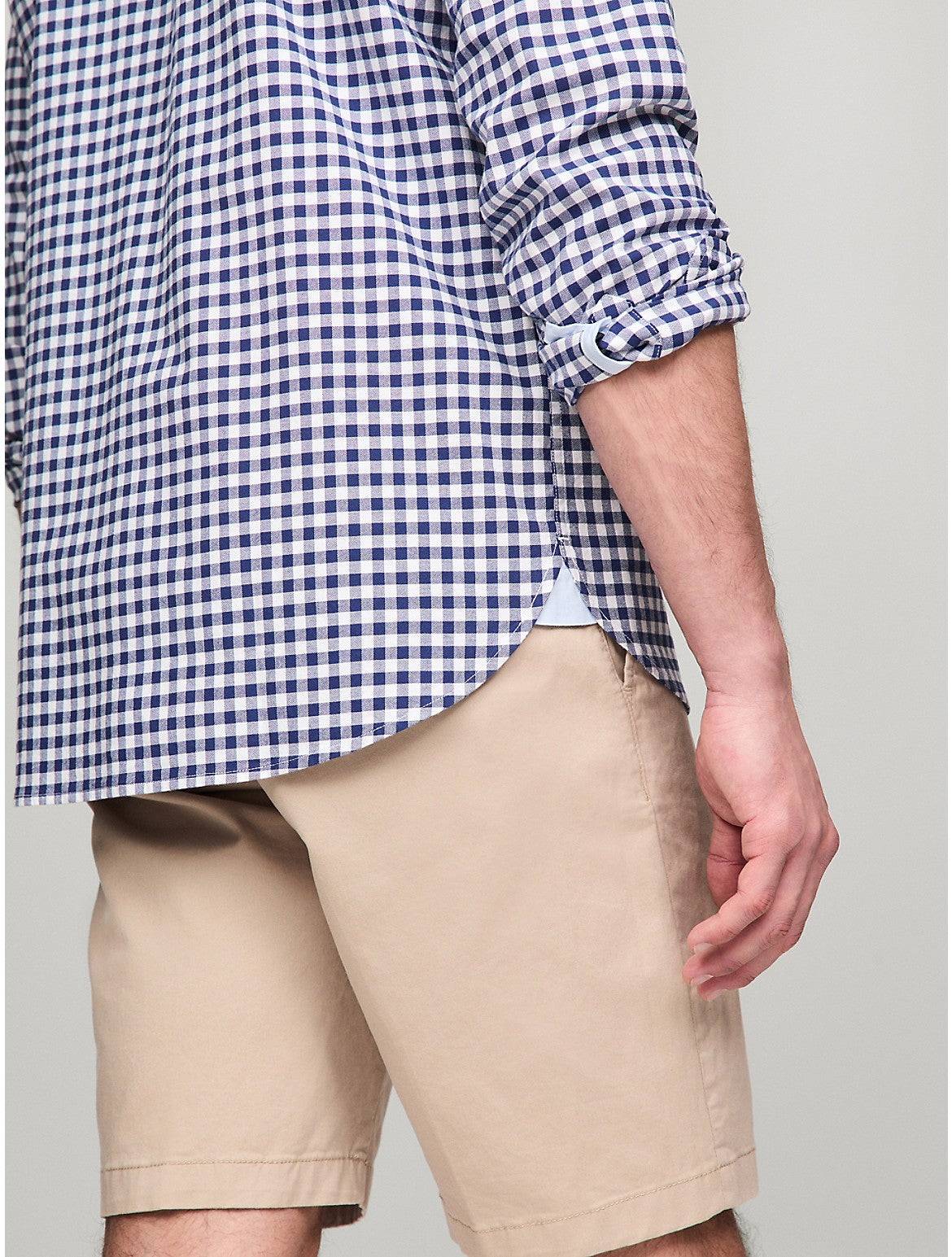 Мужская рубашка Tommy Hilfiger Gingham Regular Fit Oxford, цвет navy/optic white — фото 3