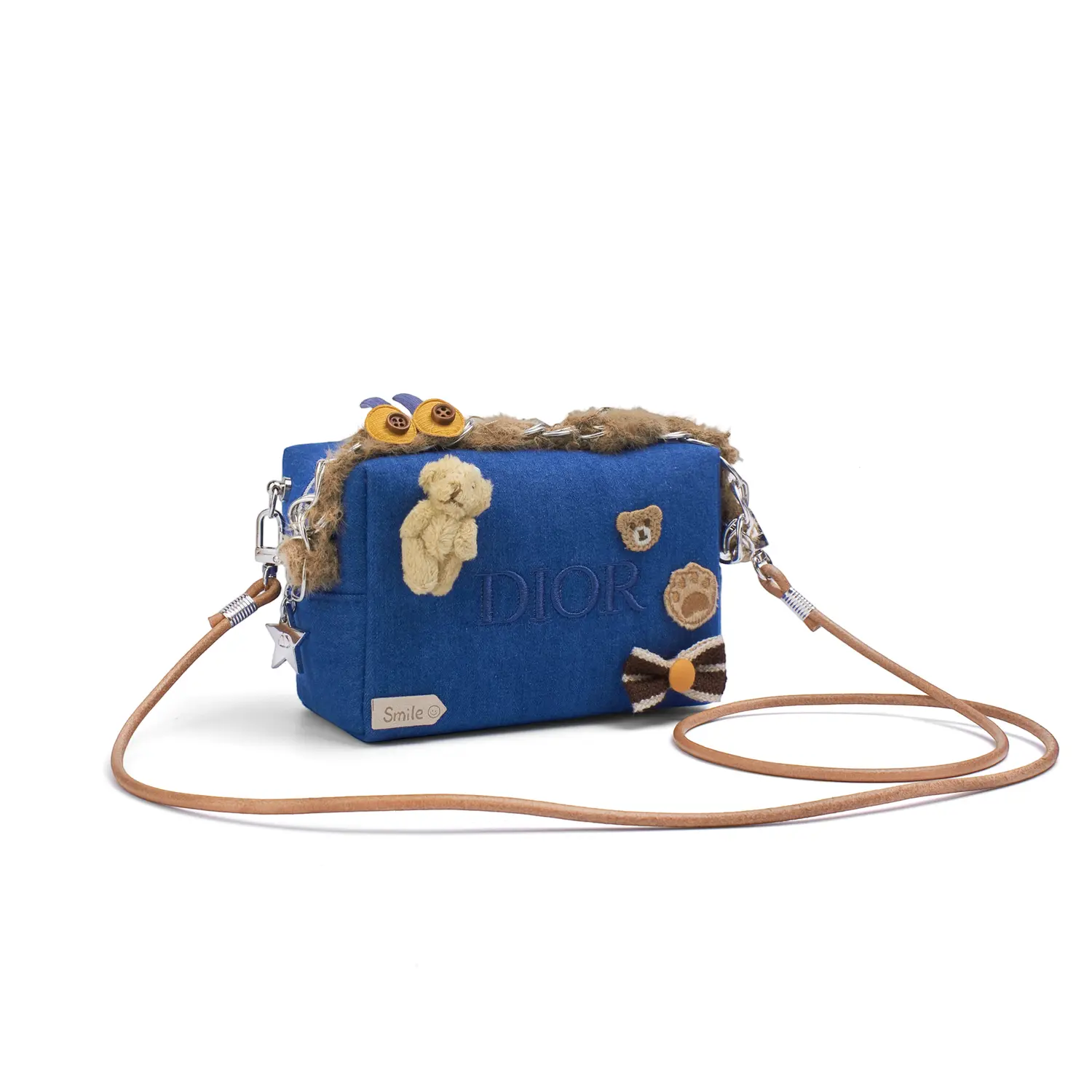 DIOR Индивидуальная косметичка Amber, Bear Party в стиле модного тренда, детская забава, молодежный милый стиль Blue, Denim Regular — фото 2