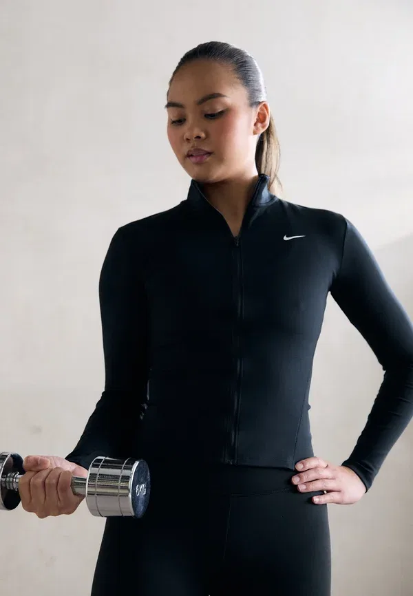 Фитнес-куртка облегающая Nike Performance, черно-белый