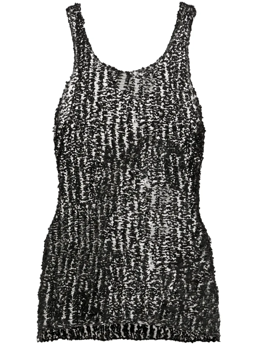 

Прозрачный топ без рукавов MAISON MARGIELA, черный