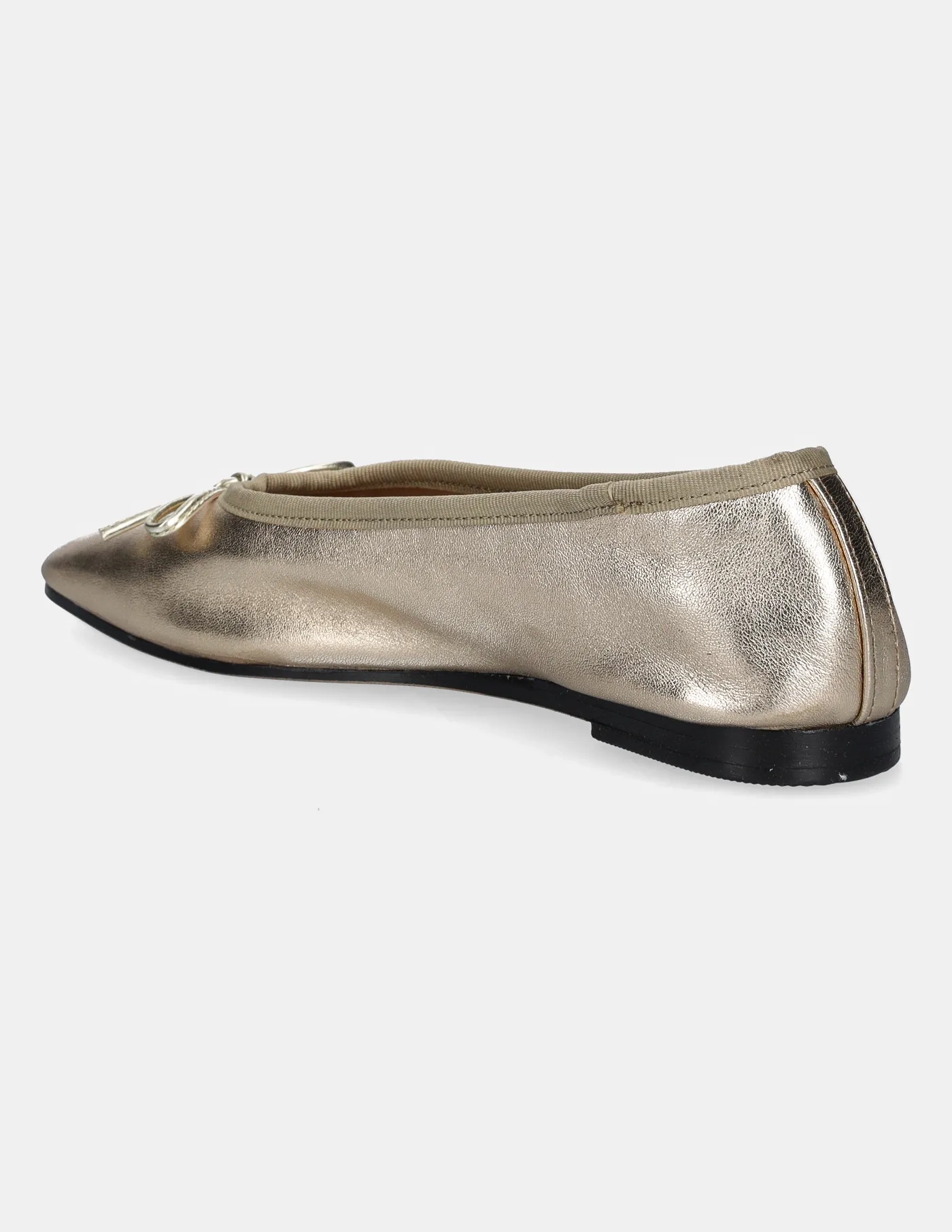 Кожаные балетки BALLERINA SOFT LEATHER METALLIC Tommy Hilfiger, золотой — фото 4