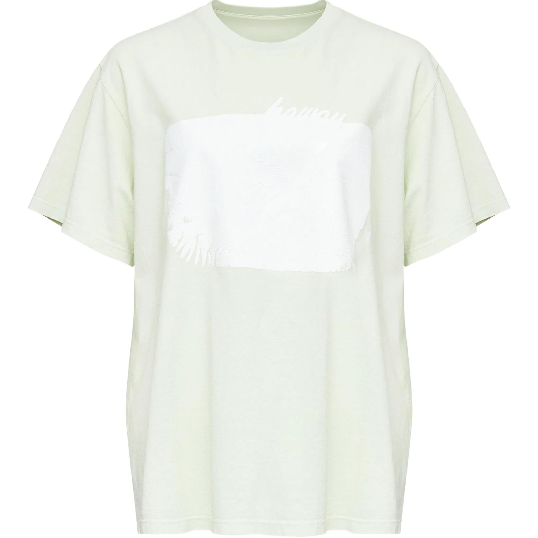 

Футболка с принтом stamp MM6 Maison Margiela, светло-зеленый