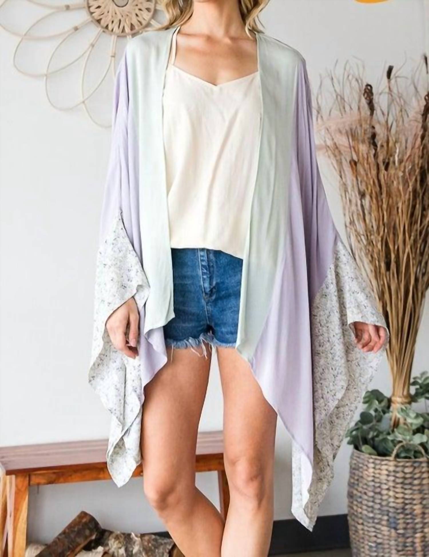 

Heyson Мятное кимоно для пышных форм, фиолетового цвета