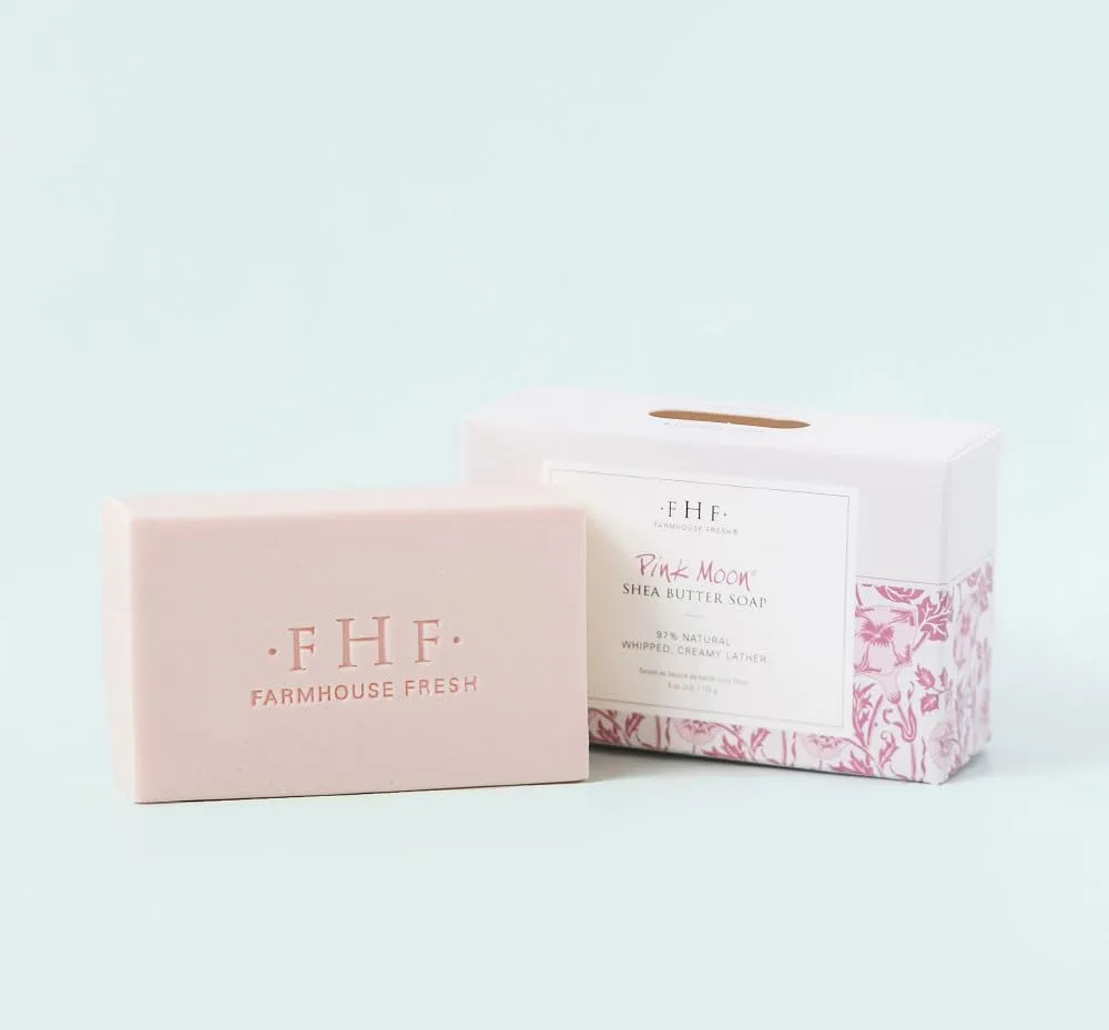 Мыло FarmHouse Fresh Pink Moon с маслом ши, увлажняющее для чувствительной кожи, с пальмовым маслом и маслом ши, 140 г. 170.10 г (1 шт.), Pink