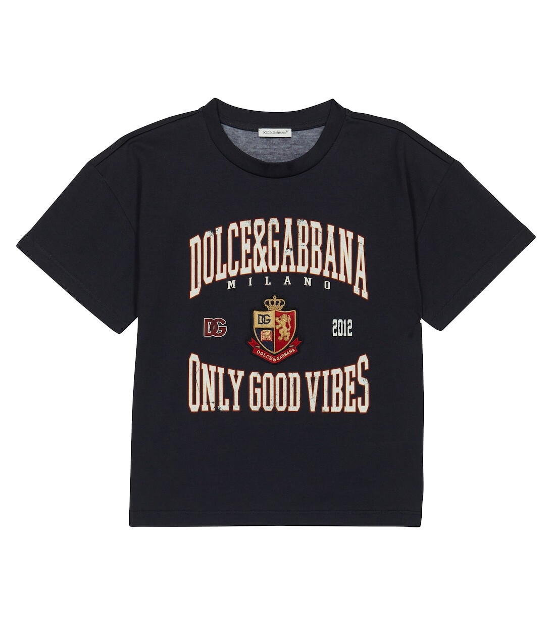 

Футболка из хлопкового джерси с принтом Dolce&Gabbana, черный