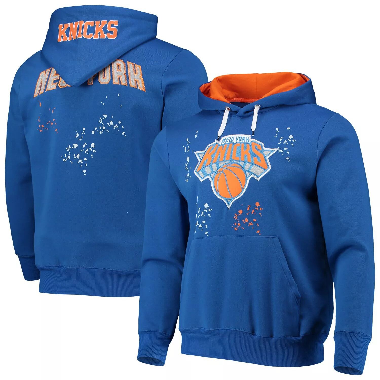 

Мужской пуловер с капюшоном Royal New York Knicks Confetti