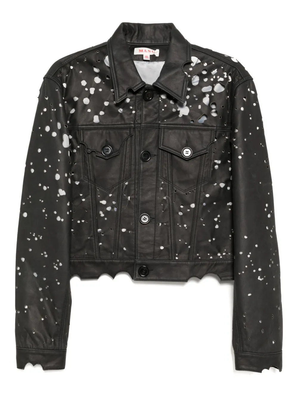 

Куртка Trucker из кожи Bacteria MASU, черный