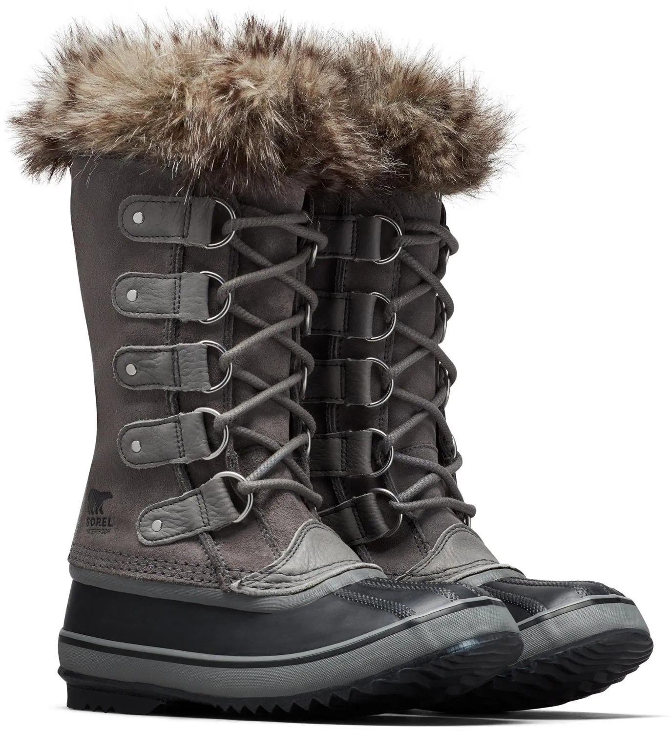 Женские сапоги Sorel Joan of Arctic из замши с искусственным мехом водонепроницаемые, серый — фото 3