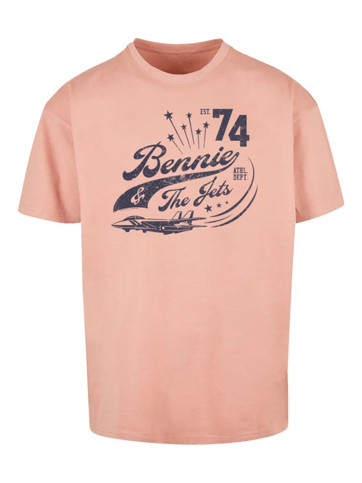 

Футболка большого размера с изображением Элтона Джона Бенни и The Jets янтарного цвета F4NT4STIC