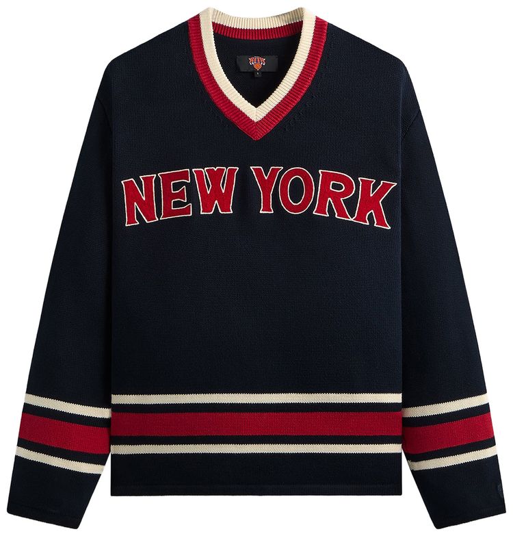 

Вязаный свитер Kith For The New York Knicks Classic Beau Knit Sweater, черный