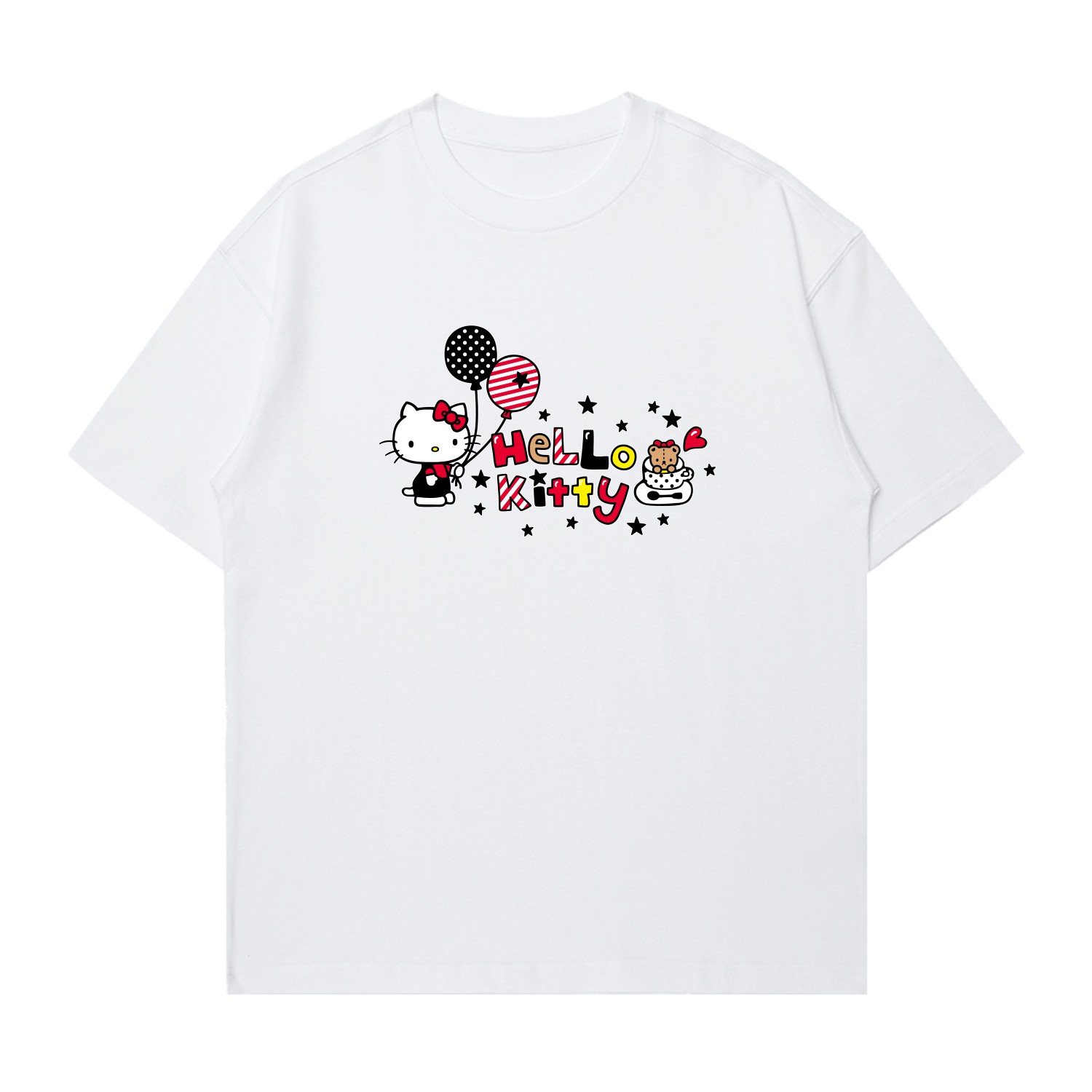 

Hello Kitty Hello Kitty 2025 летняя футболка Unisex Sanrio, белый