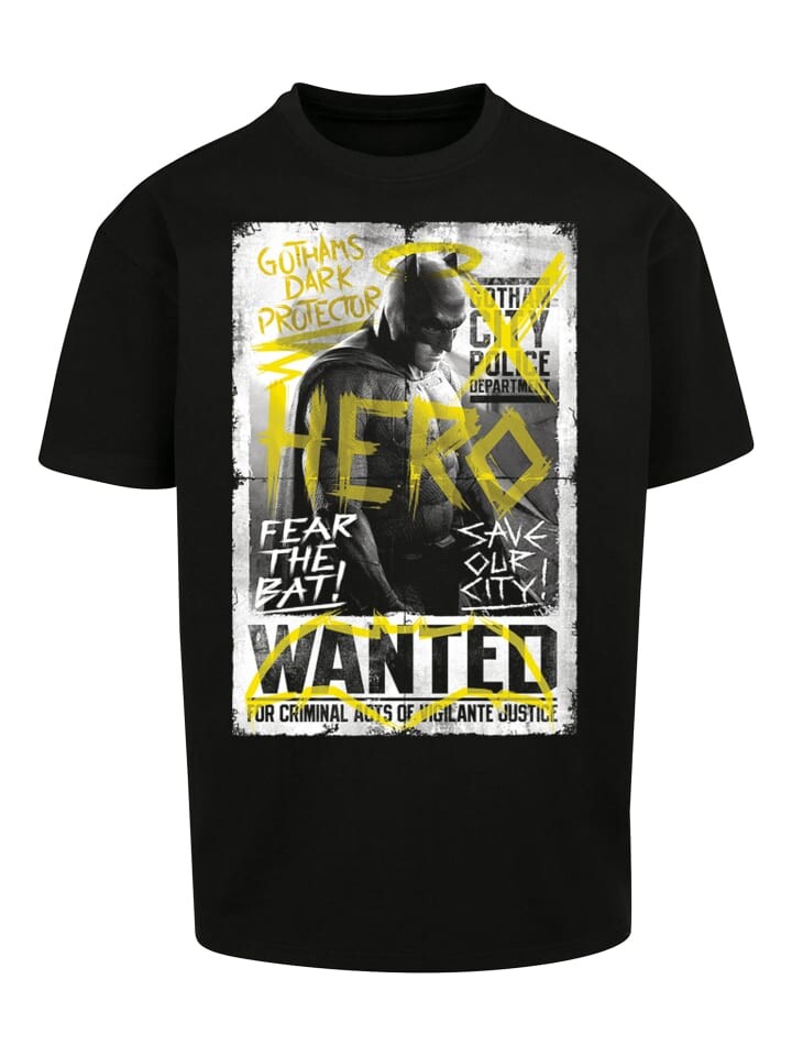 

Футболка F4NT4STIC Batman v Superman Superheld Wanted Poster, черный
