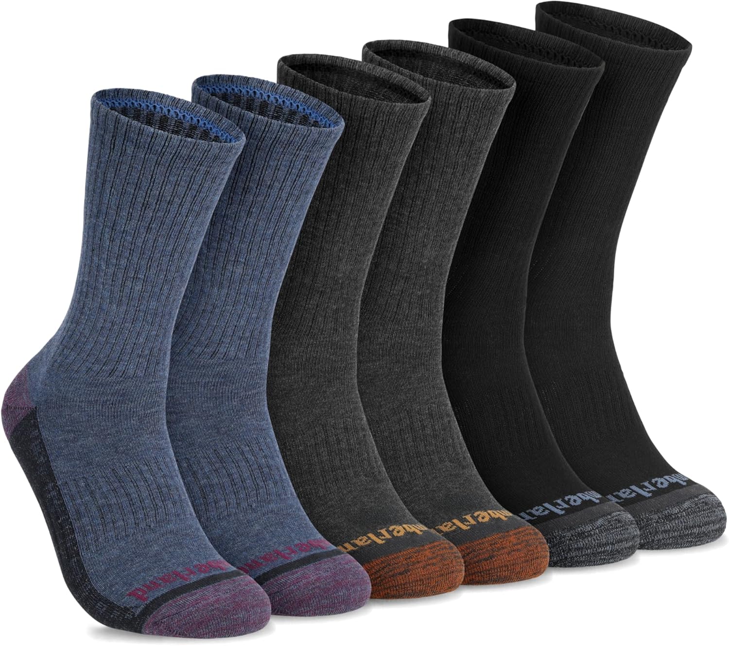 

Носки мужские Timberland Comfort Crew, поддержка свода стопы, амортизирующая подушка, контроль влаги, набор 6 пар (размер 7-12), Black Multi