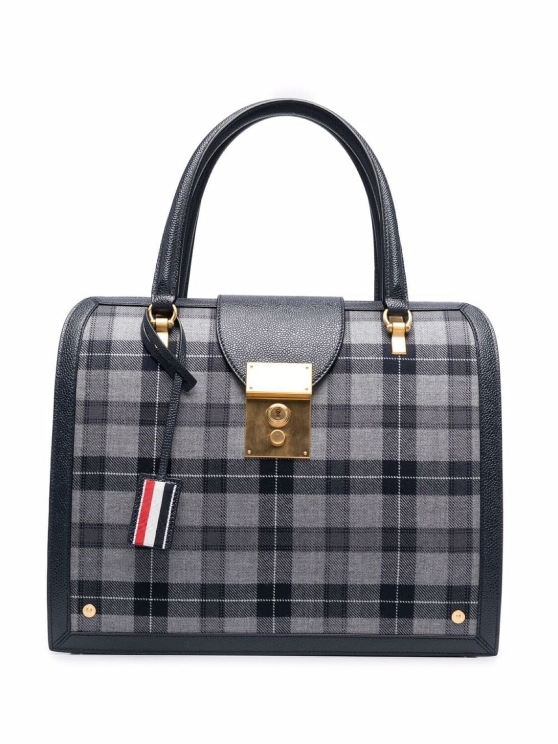 

Thom Browne твиловая сумка Mrs Thom в клетку тартан, серый
