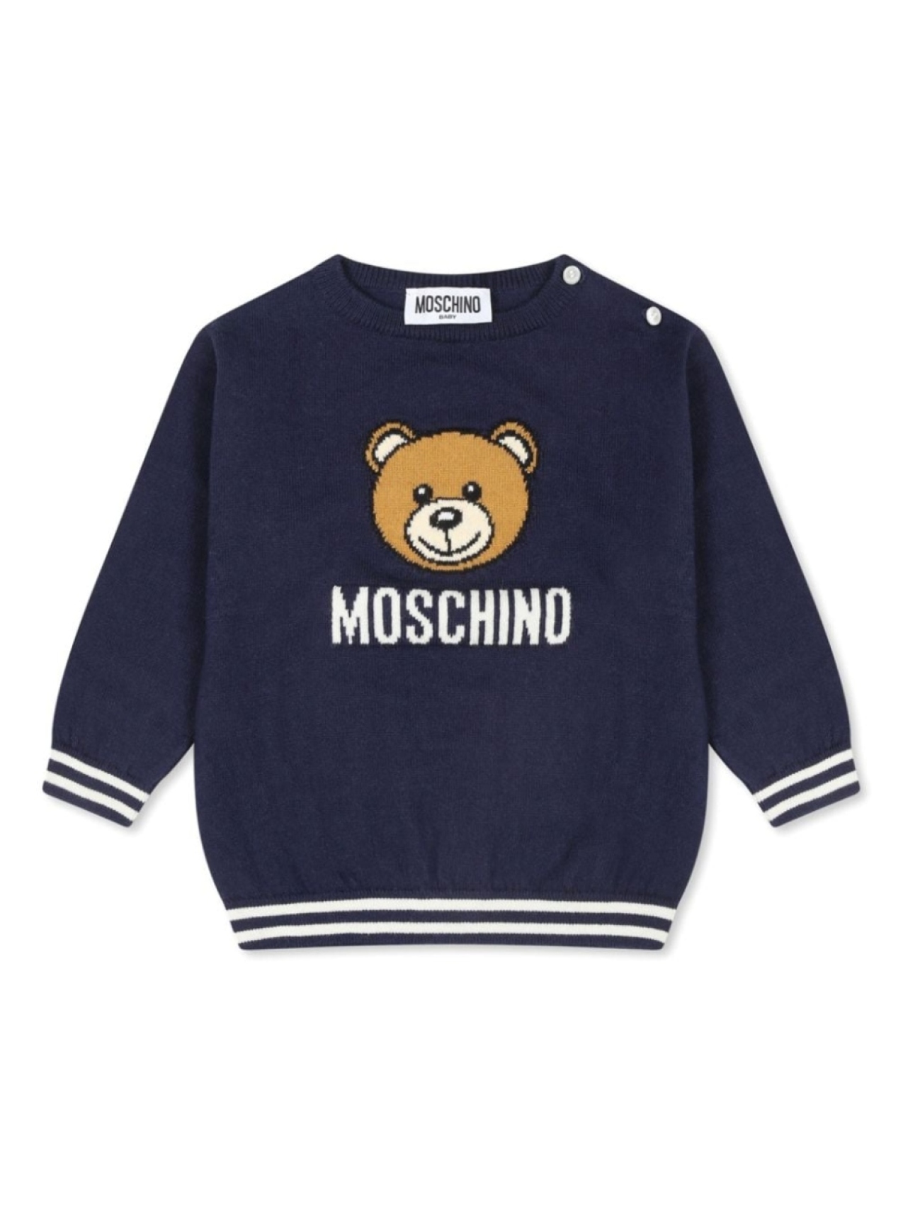 

Moschino Kids джемпер с логотипом, синий