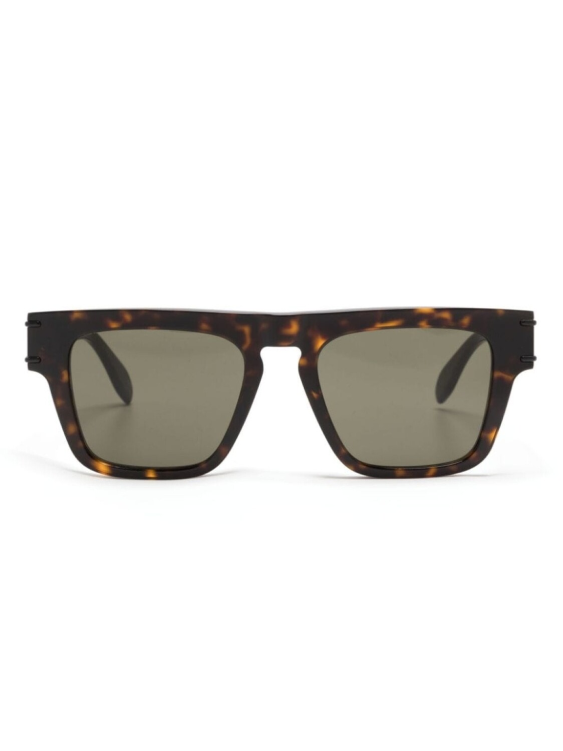 

Солнцезащитные очки в прямоугольной оправе Alexander McQueen Eyewear, коричневый