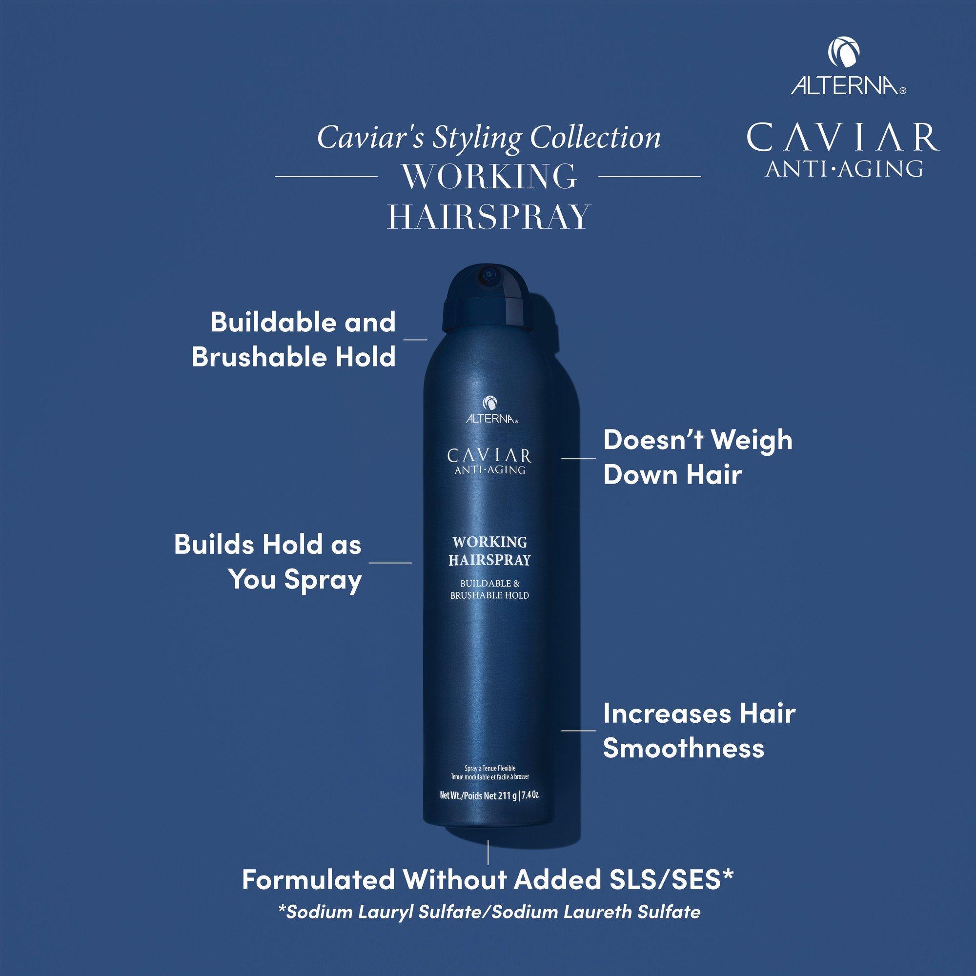 Лак для волос Caviar Anti-Aging Professional Styling Working Hairspray Alterna, 3.0 oz — фото 3