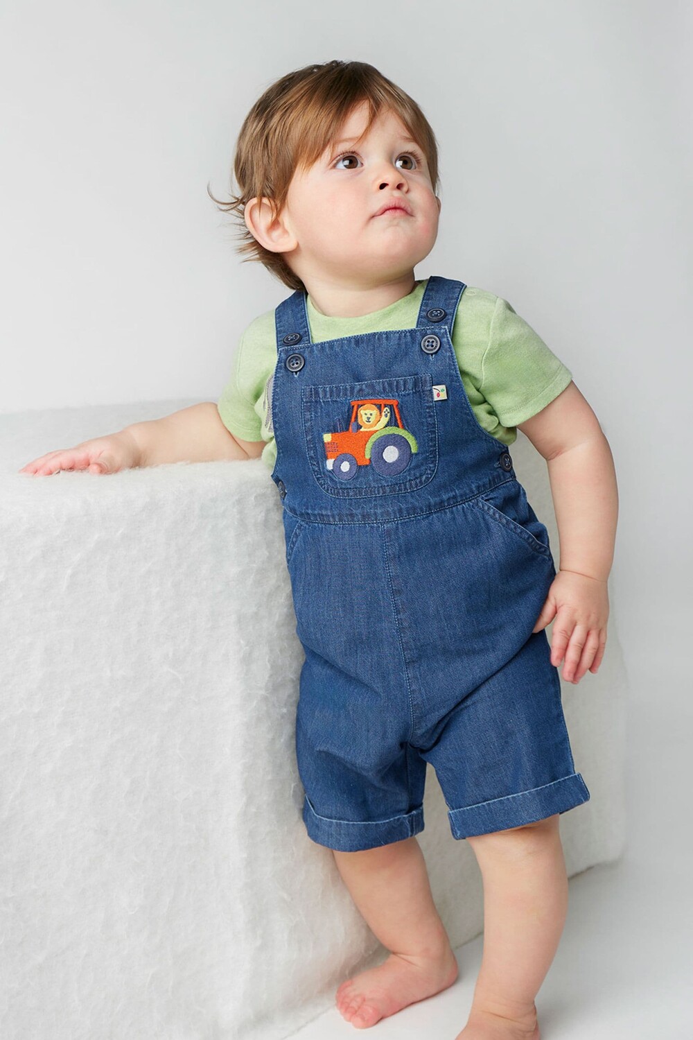 

Комбинезоны с тракторным мотивом Frugi, синий
