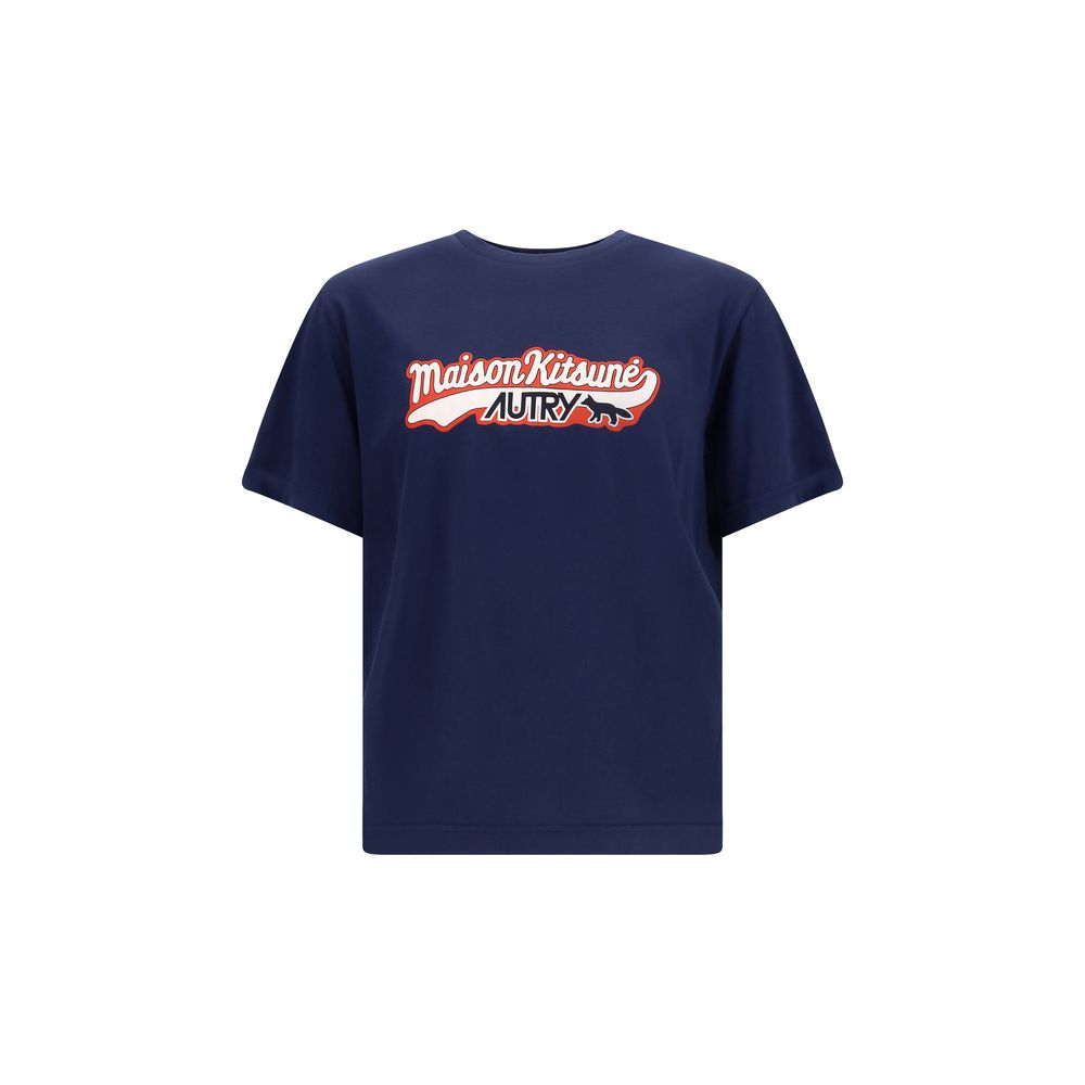 

Футболка из хлопка от Autry X Maison Kitsuné, синий