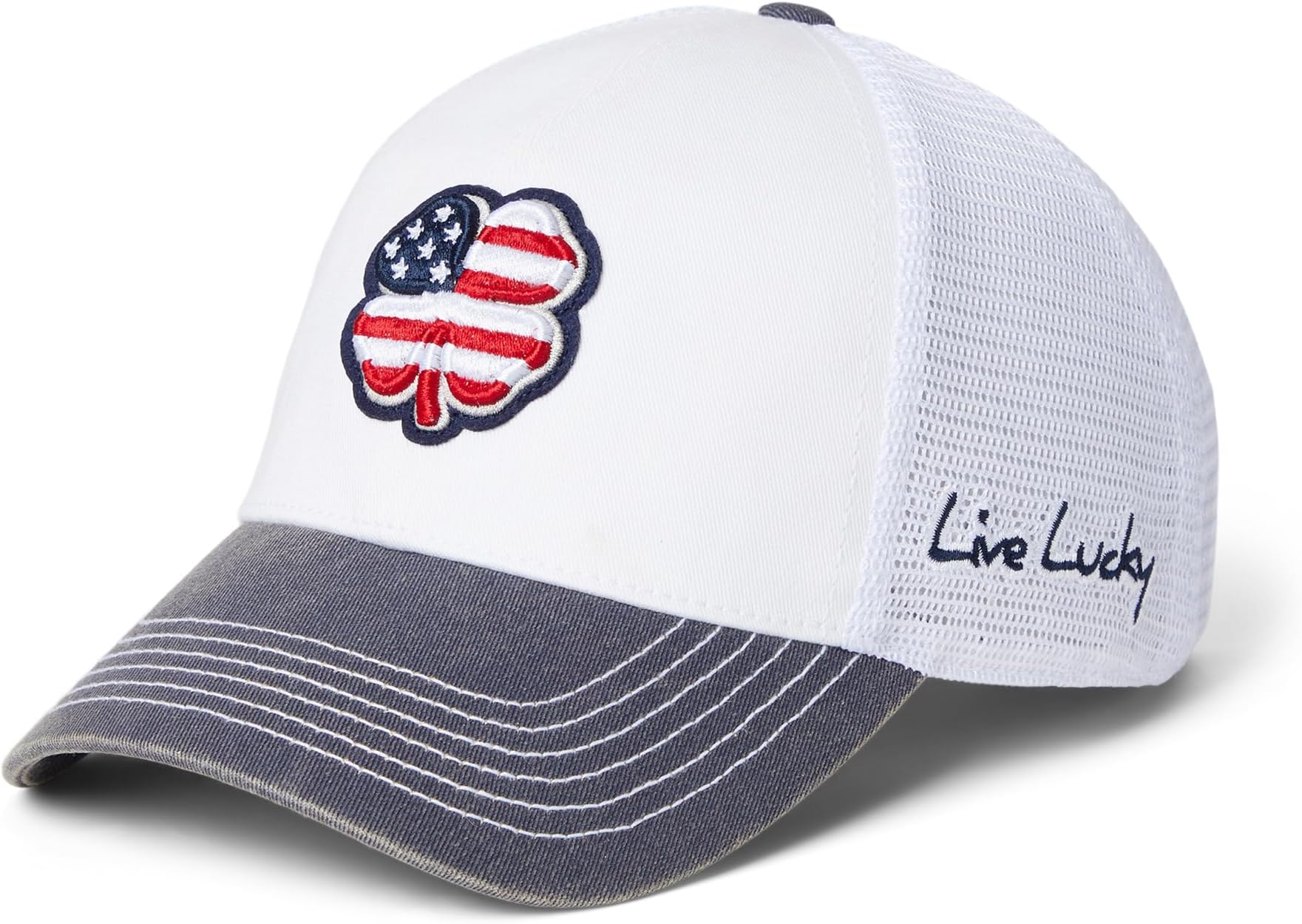 

Бейсболка Black Clover Usa 2t Vintage 3 Adjustable Hat, цвет White Hat/3d Usa Flag Clover