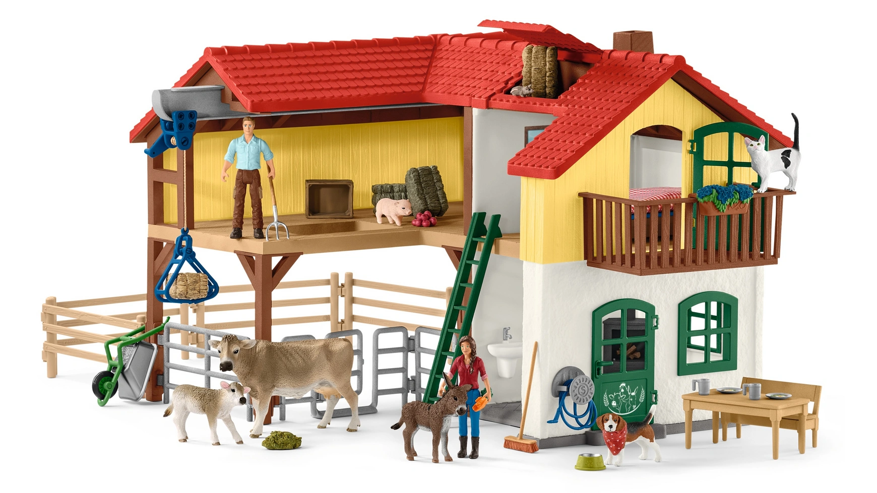 

Schleich Farm World Фермерский дом с конюшней и животными