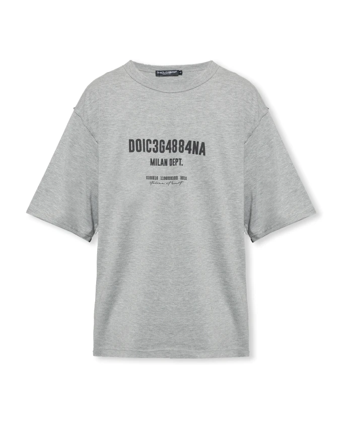 

Футболка с принтом Dolce & Gabbana, серый