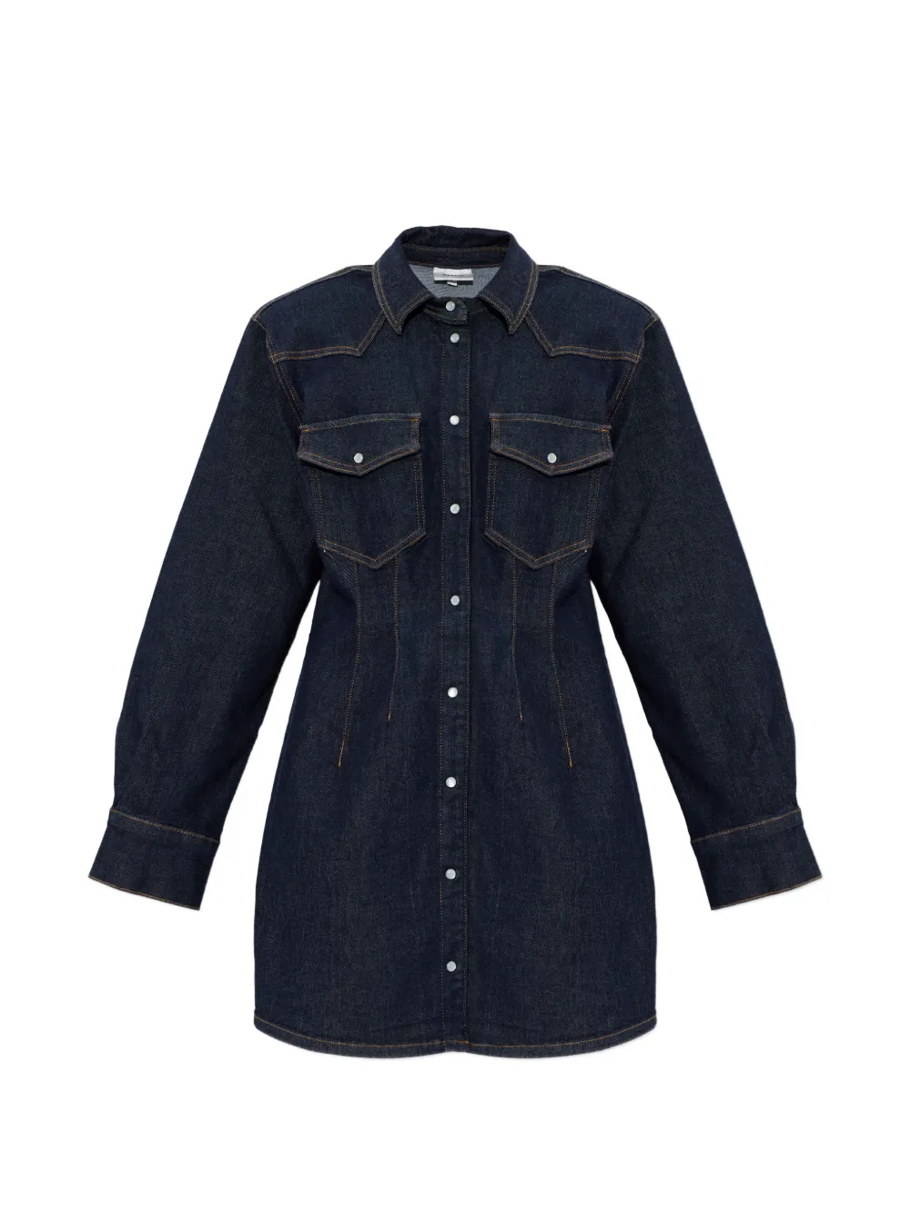 

Мини-платье с длинными рукавами и нагрудным карманом Gestuz, синий