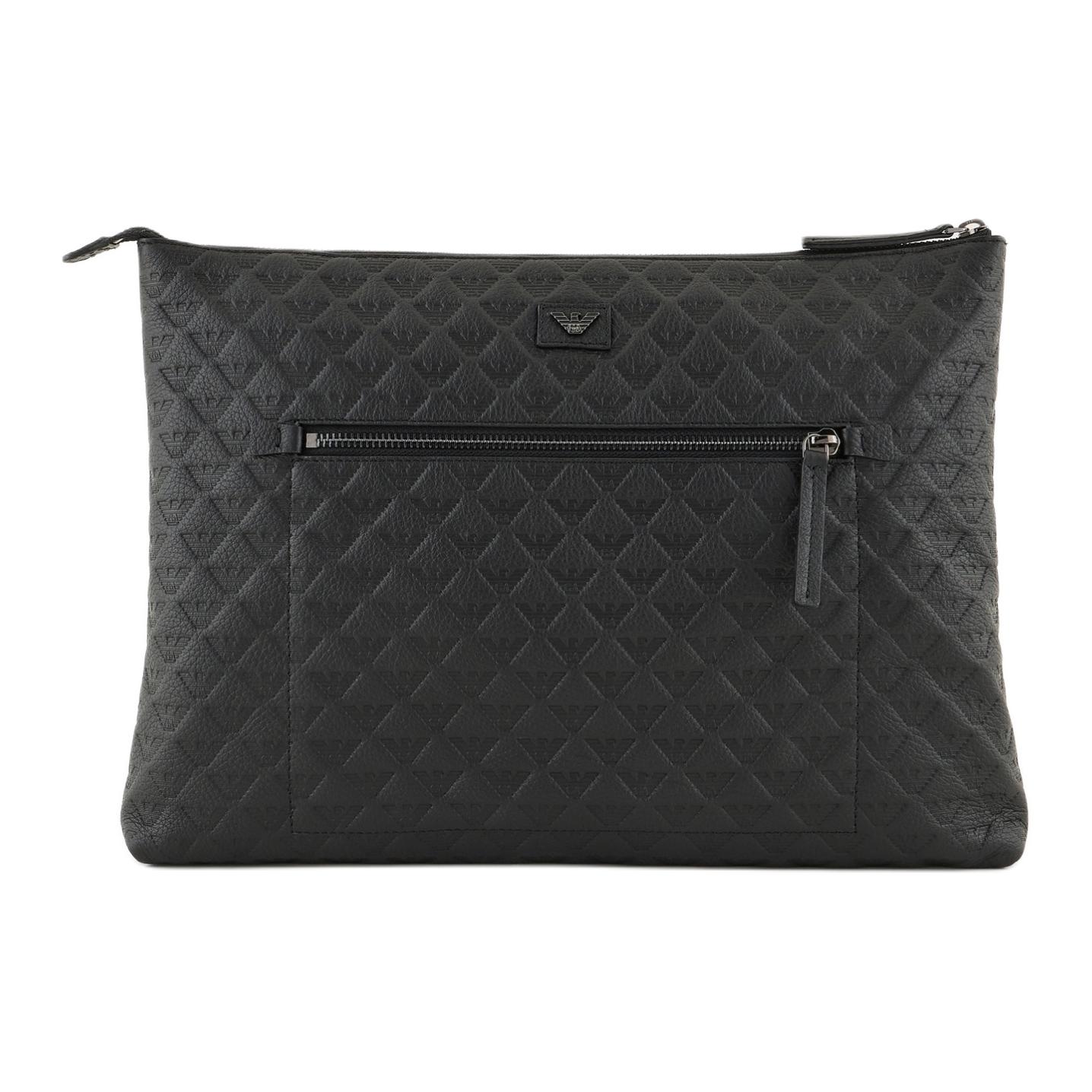 

Кожаная сумка-клатч мужская черная EMPORIO ARMANI