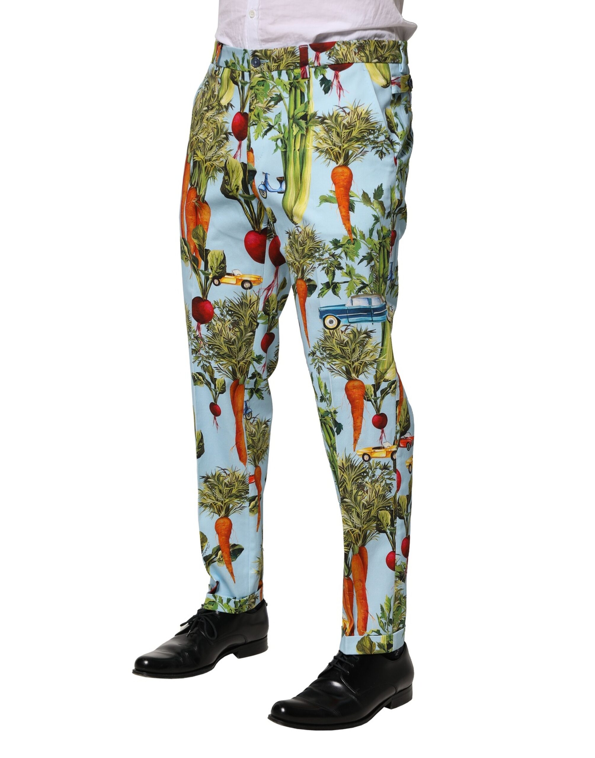 Разноцветные хлопковые зауженные мужские брюки Dolce & Gabbana, Multicolor — фото 2