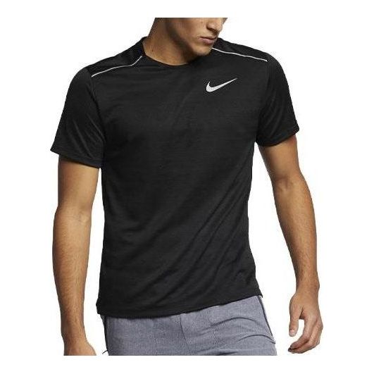 Спортивный топ Nike Dri-FIT Miler Short-Sleeve Top 'Black' AJ7565-010, черный — фото 2
