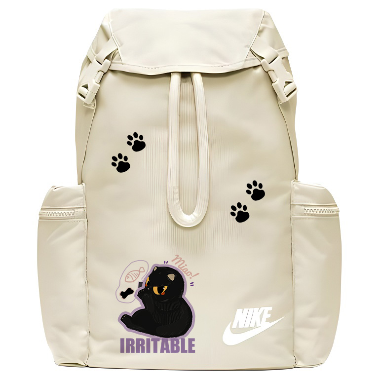 

Nike Полиэстеровый рюкзак унисекс светло-ореховый коричневый белый, Gluttonous Cat