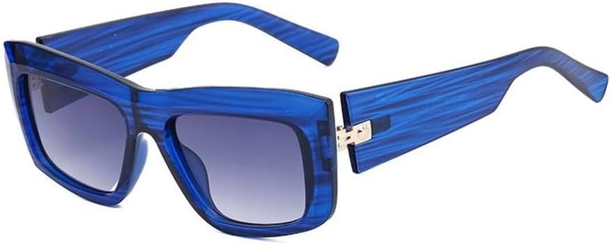 

Винтажные прямоугольные солнцезащитные очки для женщин и мужчин, роскошные модные очки-щитки для женщин, стильные солнцезащитные очки с защитой от УФ-излучения, SUN1563 Generic, C4blue