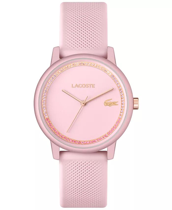 

Женские часы L 12.12 Go Blush на силиконовом ремешке, 36 мм Lacoste, розовый