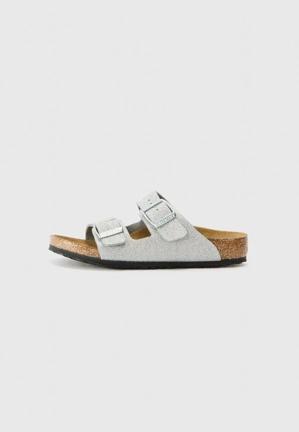 Сандалии унисекс arizona Birkenstock, Shiny Glitter Silver-Coloured