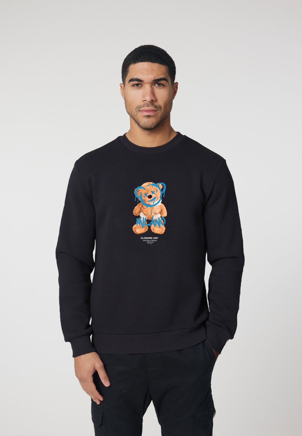 

Толстовка TEDDY CREW NECK CLOSURE London, черный