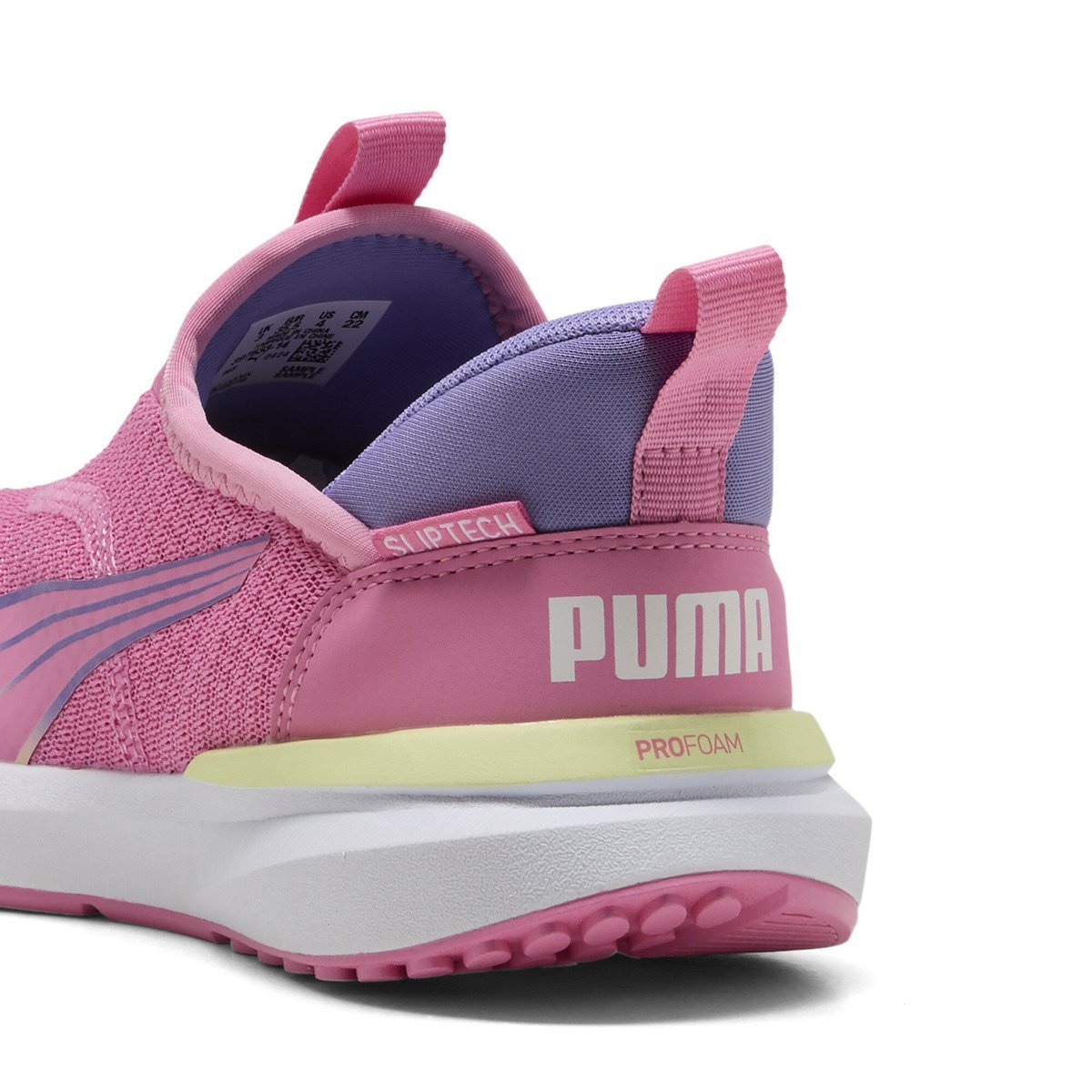 Детские кроссовки Kruz Profoam Sliptech Jr. с удобным входом, размеры 22-25 см. Puma, Posie Pink-Gold — фото 3