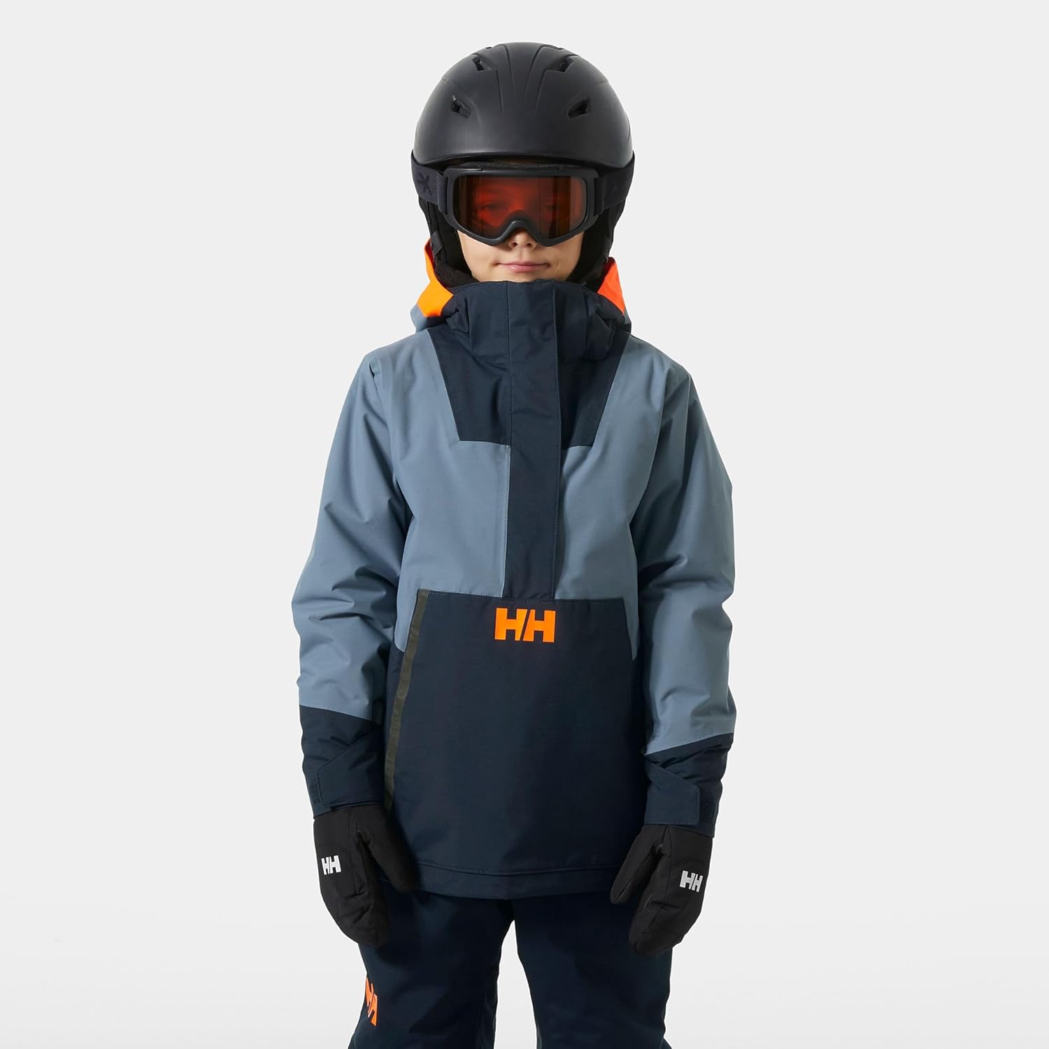 Helly-Hansen Junior Ride Anorak - универсальная водонепроницаемая куртка для детей, дышащая, легкая, идеальная для активного отдыха Helly Hansen, 597 Navy — фото 3