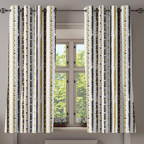

Занавеска с люверсами Abakuhaus Victorian 2 шт, 280x175x0,5 см цвет schwarz gelb