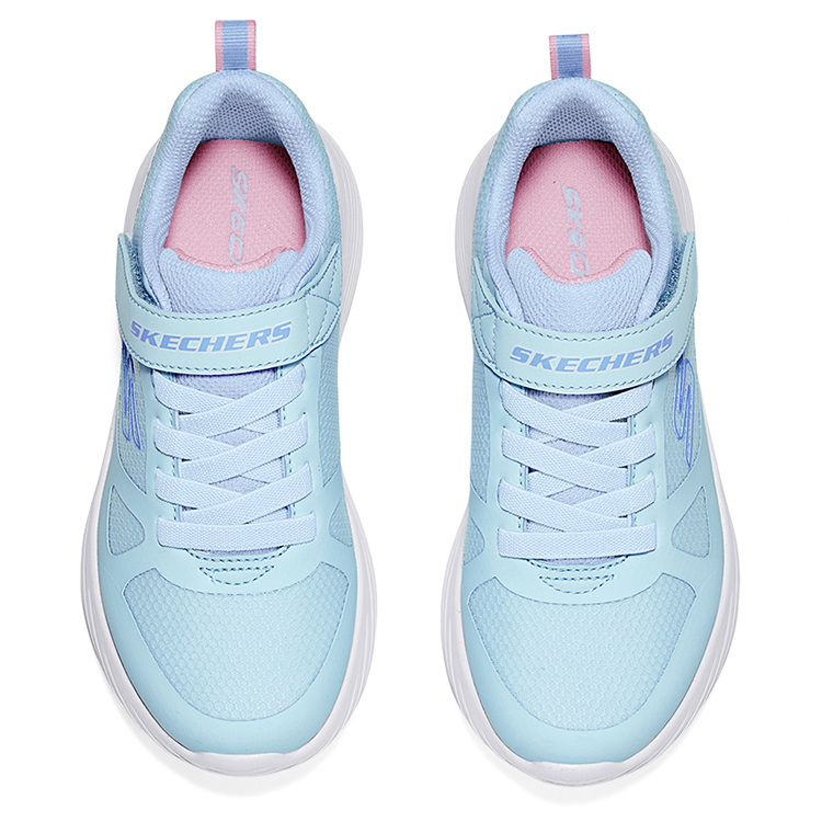 Кроссовки SKECHERS GIRLS Abrasion Resistant Slip Resistant Low top Kids Lifestyle Shoes Teenagers Skechers Kids, синий/розовый — фото 4