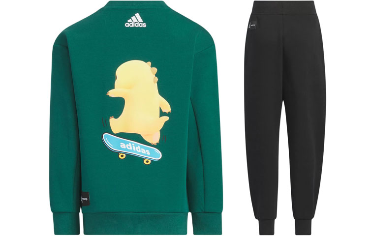 X NAILONG LIANMINGKUAN Повседневная спортивная одежда для детей Adidas, Лесной зеленый+Черный — фото 3