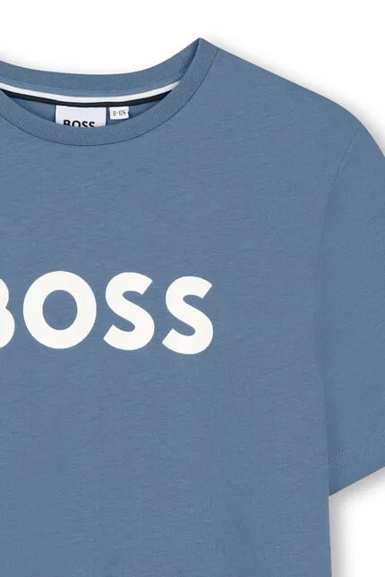 Футболка с принтом детская BOSS, фиолетовый — фото 3