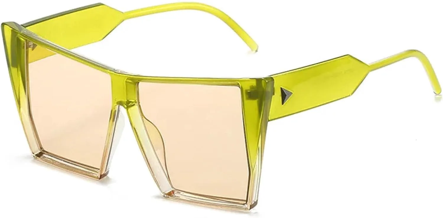 

Винтажные модные солнцезащитные очки для мужчин и женщин, солнцезащитные очки с градиентными линзами, защита от УФ-излучения UV400 HHZZYVY, Green-lightbrown