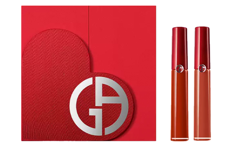 GIORGIO ARMANI Набор для макияжа губ red tube legend легко растушевываемый велюровый комплект из 2 предметов — фото 3