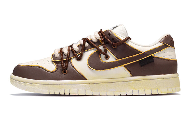

Кроссовки Nike Dunk Skateboard Shoes Women's Low-Top Brown White