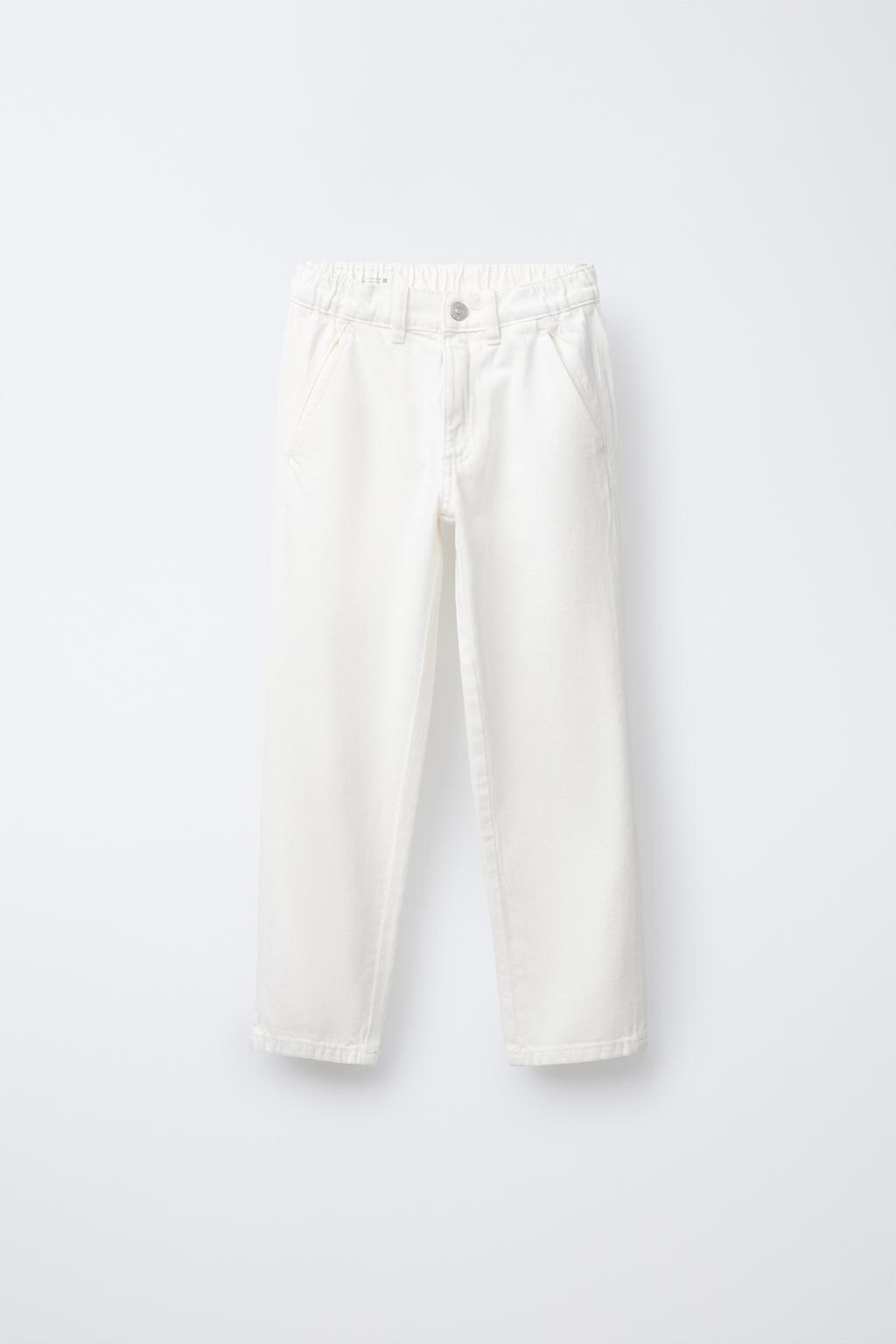 

Джинсы с напуском ZARA, экрю