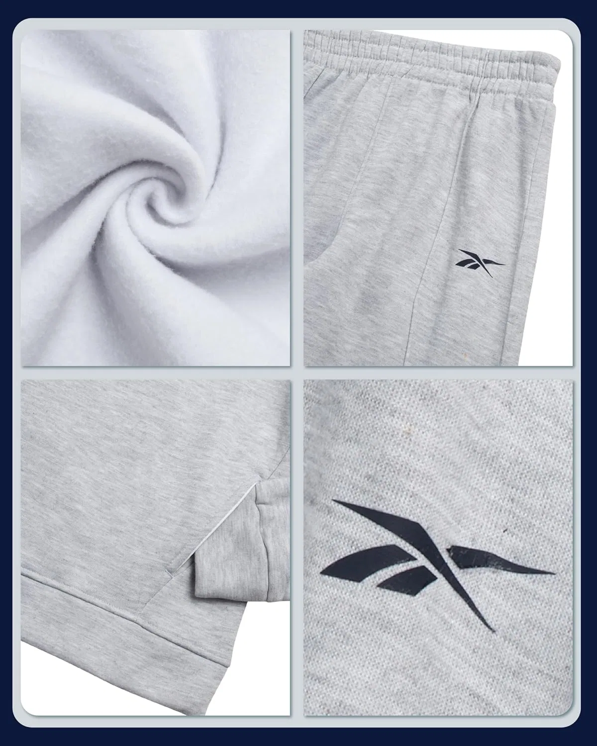 Детский спортивный костюм из флиса Reebok, 2 предмета, серый — фото 3