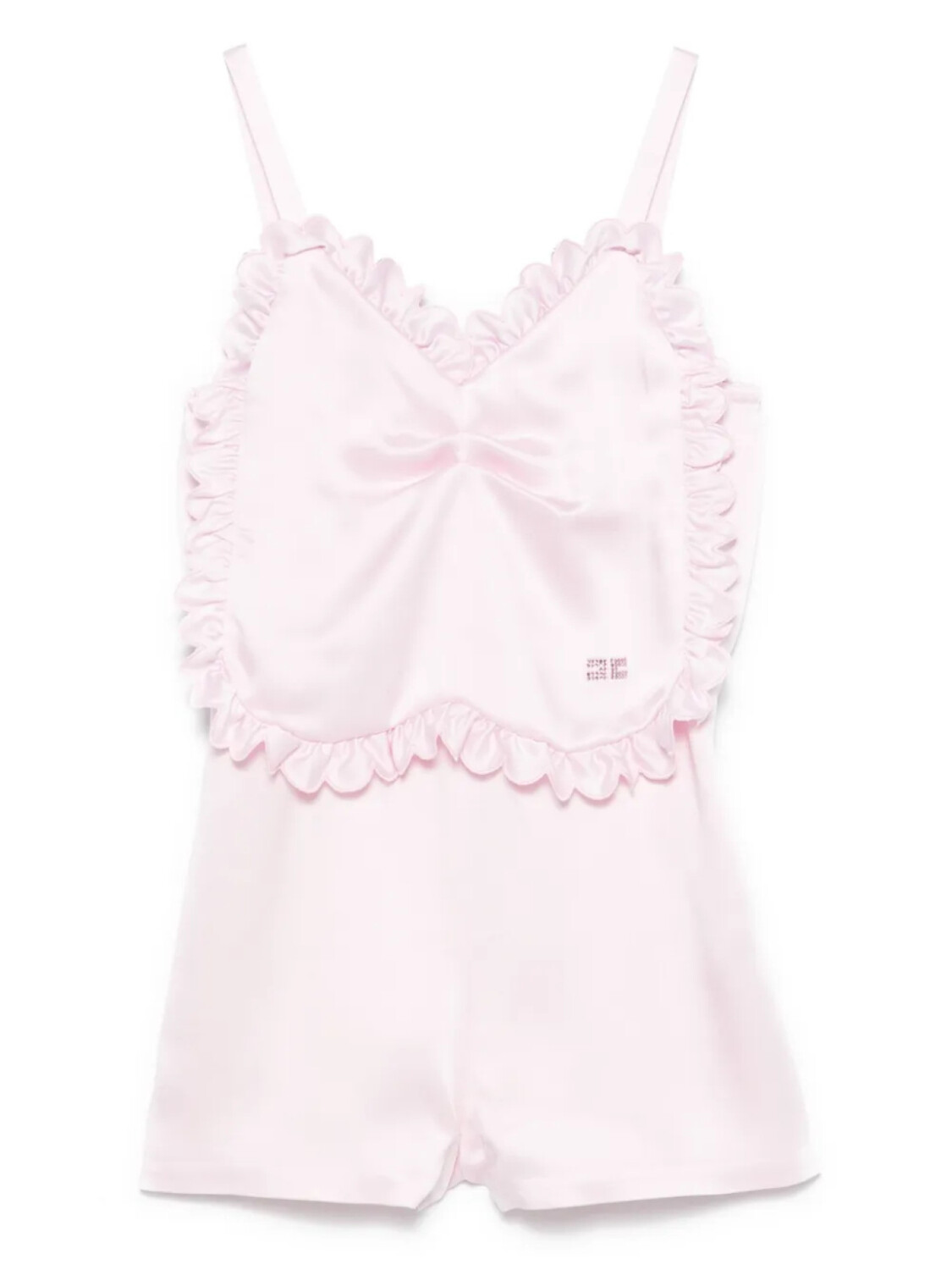 

Атласный комбинезон Elisabetta Franchi La Mia Bambina, розовый